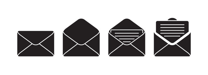 mail outline icons vector design illustration