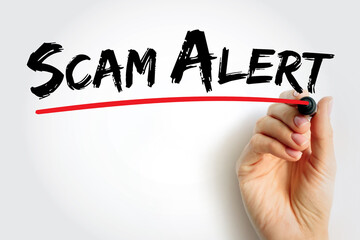 Poster - Scam Alert text quote, concept background