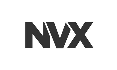 Poster - NVX logo design template with strong and modern bold text. Initial based vector logotype featuring simple and minimal typography. Trendy company identity.