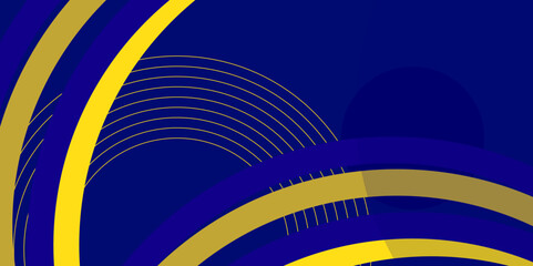 Modern blue and yellow background with circle shape. blue vector gradient abstract background. Vector. abstract graphic design Futuristic concept banner pattern presentation background.