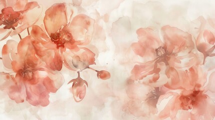 Sticker - Softly painted flowers in gentle hues evoke a peaceful ambiance, ideal for enhancing any home decor or artistic collection. Generative AI