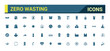 © Rubbble - Zero wasting filled icons set. solid symbols isolated on white background. Recycling, Filled sign pack, Glyph symbol for web and ui. Editable and pixel perfect.
