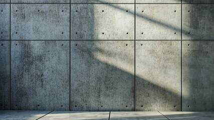 Wall Mural - a concrete wall with light streaming in from a window above