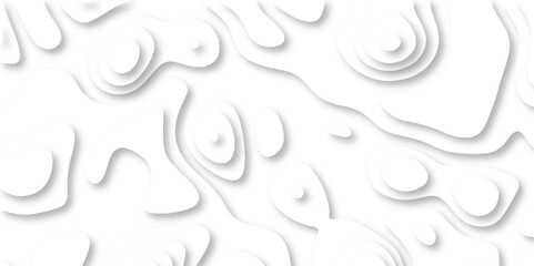 Poster - paper cut 3d render topography abstract, beautiful white background. geometric map relief texture wi