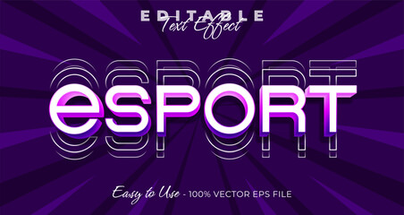 Poster - Esport typography trendy editable text effect