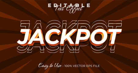 Poster - Jackpot typography trendy editable text effect