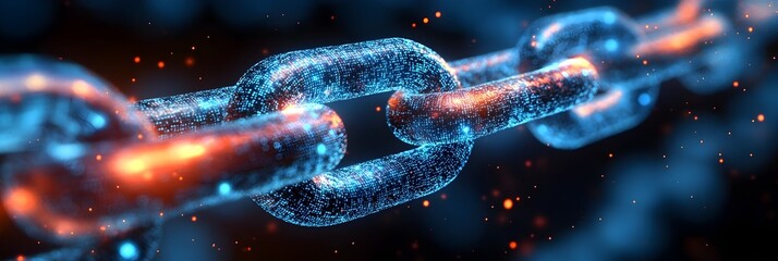 Aufkleber - Blockchain technology revolutionizing the communication industry by providing a secure,decentralized platform for seamless data sharing and