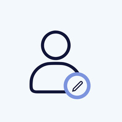 Poster - Edit Profile icon vector art image.