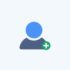 Poster - Friend Request icon vector art image.