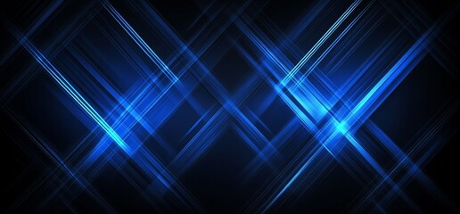 Poster - 3D rendering of a tunnel garage hallway gate with blue laser lights in a futuristic warehouse filled with alien sci-fi technology