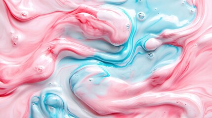 Poster - Swirls of pastel pink and blue create an enchanting effect, evoking calmness and creativity within an artistic space