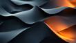 © Alienmonster Images - Minimalist abstract waves with smooth dark forms and gentle orange highlights in a flowing design