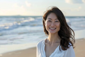 portrait of a woman on the beach