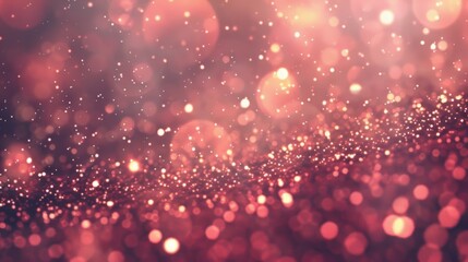 Poster - The enchanting red bokeh lights shimmer softly, evoking a magical atmosphere perfect for festive occasions and celebrations