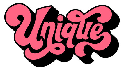 Leinwandbilder - Pink unique funky style typography design element