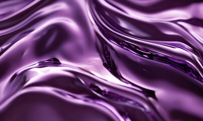 Wall Mural -  glossy purple fabric, Generative AI