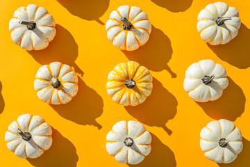 Autumn background with pumpkins