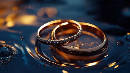 Leinwandbilder - A creative composition of rings forming a circle, emphasizing unity and love.