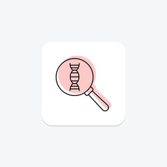 Genetic Analysis color shadow thinline icon , vector, pixel perfect, illustrator file