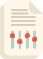 Fototapete - Icon of a document editing panel representing text editing software for professional use