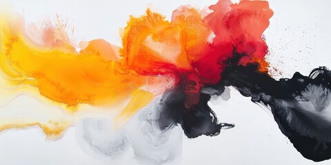 Poster - Vibrant Abstract Colorful Modern Art Composition