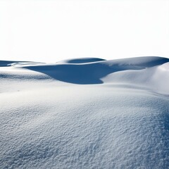 clean white snow landscape isolated