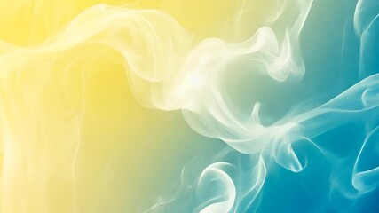 Poster - Colorful smoke moves gracefully against a gradient background, creating an artistic and dynamic atmosphere. Ideal for various creative projects, this visual offers a vibrant and elegant touch
