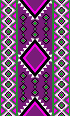 Sticker - Abstract ethnic geometric pattern design for background or Wallpaper.