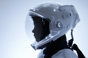 Wall Mural - Astronaut in spacesuit with reflective helmet