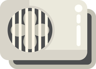 Poster - Split system air conditioner unit cooling system icon in flat style