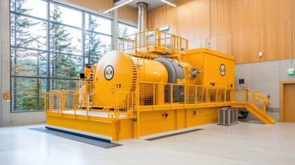 Poster - Industrial Power Generator in Modern Facility