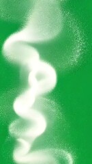 Poster - White particles swirling upwards on a solid green screen. Ideal for compositing, visual effects, motion graphics, and creative projects