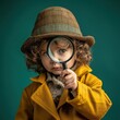 © Robert Kneschke - Curious child in detective costume exploring with magnifying glass