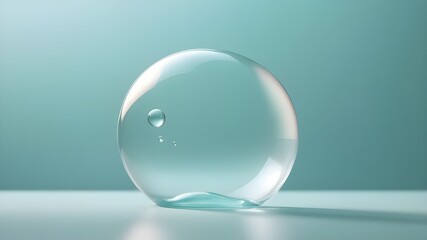 transparent bubbles on a blue background