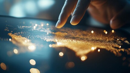 Poster - Touching Digital Map with Glowing Particles