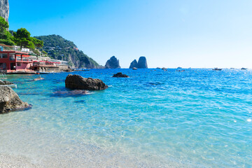 Wall Mural - Marina Piccola aummer beach, Capri island, Italy