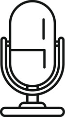 Poster - simple line icon of a studio microphone, perfect for representing concepts like audio recording, bro