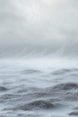 Poster - A serene frozen lake with snow-covered surface