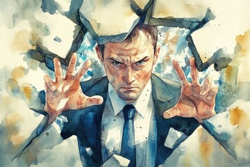 Aufkleber - A professional-looking individual dressed in a suit and tie