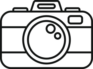 Poster - Simple line art of a camera, perfect for a minimalist photography logo