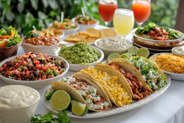 Poster - A table filled with various types of food, perfect for an event or gathering