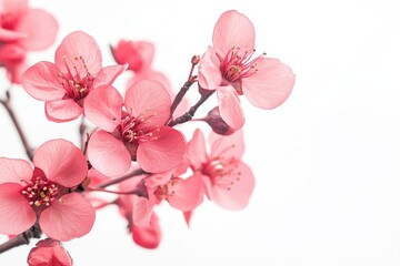 Sticker - A close-up shot of a pink flower growing on a branch