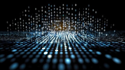 a binary code background made of zeros and ones, representing the essence of digital technology..