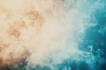 Poster - An airplane soaring through a thick cloud-filled atmosphere with the sun shining through