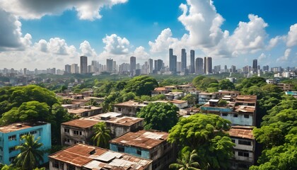 view of the city from the top of the hill