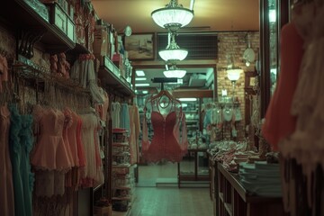 Poster - A colorful clothing store filled with various garments and accessories