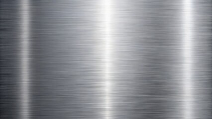 Poster - Reflective Metal Surface with a Subtle Vertical Gradient and Parallel Brushed Lines