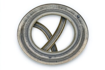 Poster - Two tires on a clean and simple white surface, no distractions