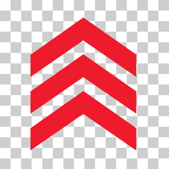 Poster - chevron icon on transparent. chevron sign. military badge symbol. flat style.