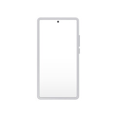Poster - Smartphone mockup screen for copy space or advertisement, realistic illustration. Isolated mobile phone with empty blank display for ads and marketing. Device with buttons and camera